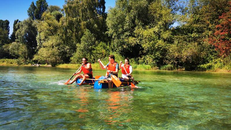 Floßbau am Bodensee