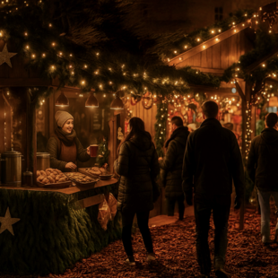 Weihnachtsmarkt Weihnachtsfeier auf dem Weihnachtsmarkt