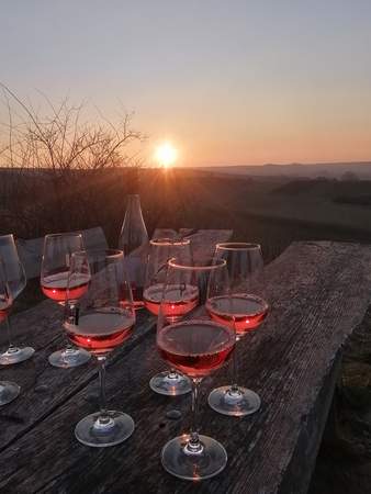 Genießen beim Sonnenuntergang