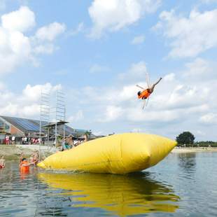 Blob, Blobbing, Wasserkatapult am Fleesensee