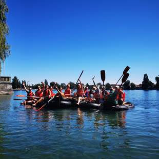 Floßbau am Bodensee