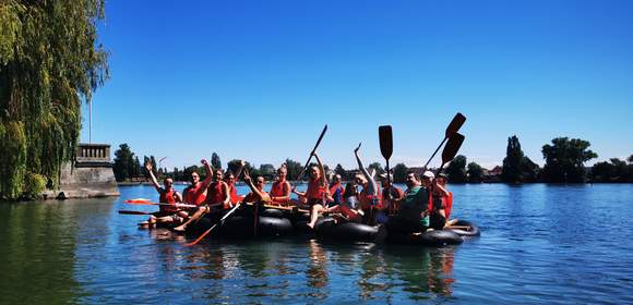 Floßbau am Bodensee