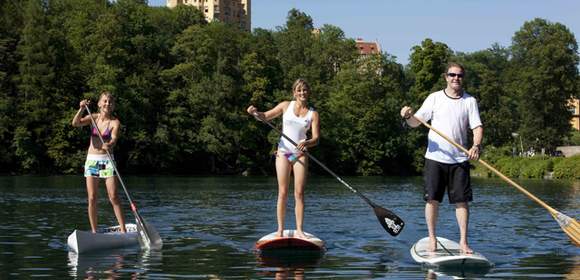 Stand Up Paddling auf Kocher und Jagst