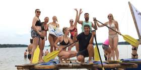 Floßbau Plötzensee Berlin Teambuilding Floßbau