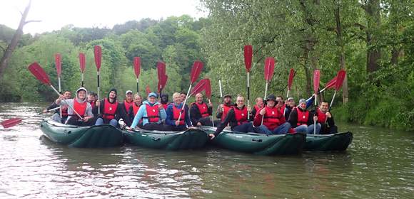 Kanufahren auf dem Neckar mit Einkehr