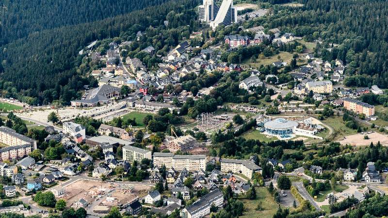 Stadtperspektive von oben von Oberhof