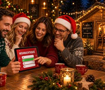 Weihnachts-Teamquiz für Firmen in Karlsruhe Firmenteam beim moderierten Weihnachtsquiz in Karlsruhe