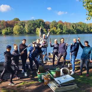 Gruppenbild Cleanup Cleanup Kanutour in Berlin