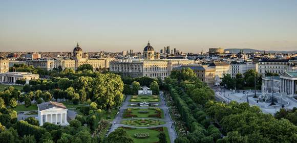 Wien: Blick auf den Volksgarten