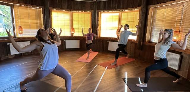 Yoga Almhof Baumgarten Yoga mit Vera, Yoga indoor, Yoga in den Bergen, Yoga Vinyasa Flow