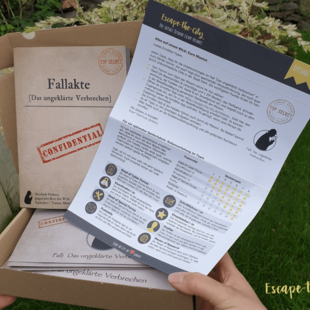 Unterlagen in der Übersicht (Paketinhalt) Escape-the-City - Dein Outdoorevent