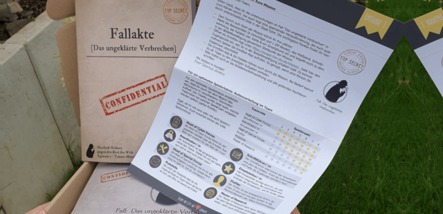 Unterlagen in der Übersicht (Paketinhalt) Escape-the-City - Dein Outdoorevent
