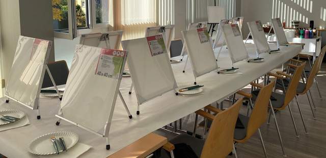 Malen kann man überall! Kunstwerke, Kunstworkshop, Puzzle Painting