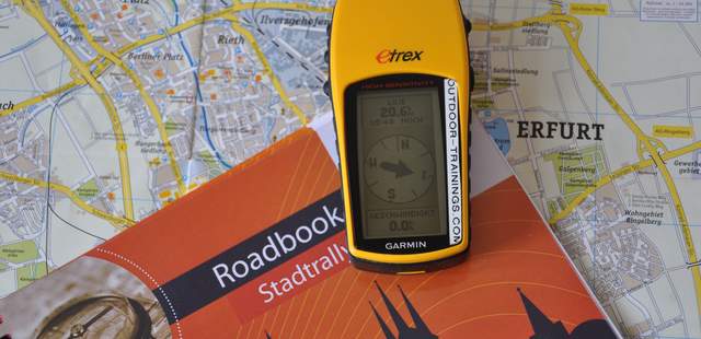 Roadbook und GPS-Gerät Geocaching – Die etwas andere Stadtrallye