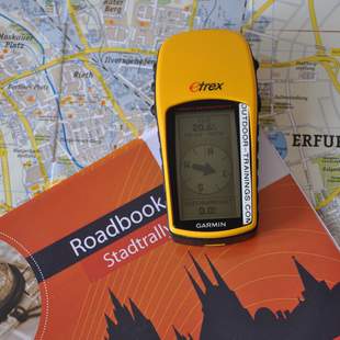 Roadbook und GPS-Gerät Geocaching – Die etwas andere Stadtrallye