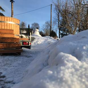Winterbild Badezuber Mieten (Wochenendpaket)
