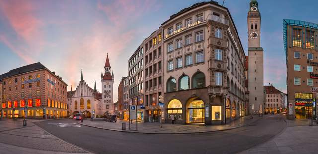 Blick vom Marienplatz Richung Tal DinnerKulTour München