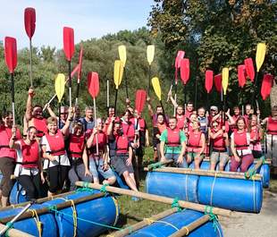 Firmenevent Floßfahrt