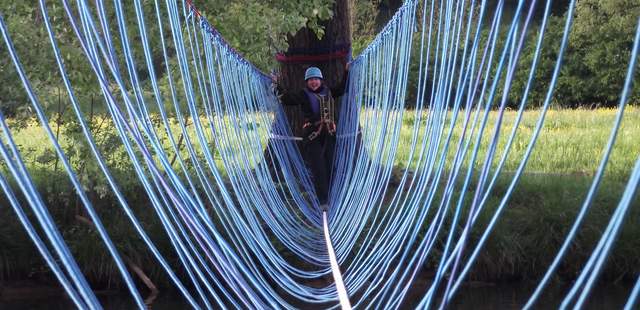 Seilbrückenbau Teambuilding mit TMS + Seilbrückenbau