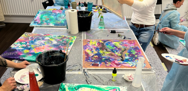 Jeder malt sein eigenes Bild bunte Bilder