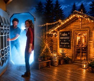 Titelbild Escape Room und Almhütte weihnachtsfeier karlsruhe im escape room mit almhütte