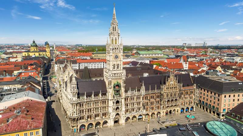 Marienplatz in München mit Neuem Rathaus