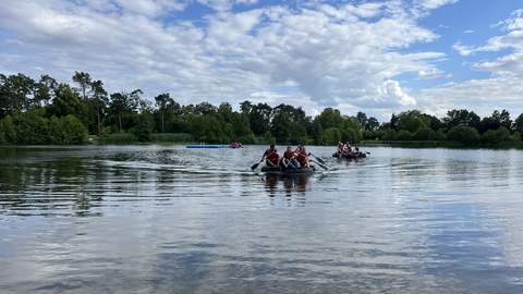 ausblicken Teambuilding Floßbau