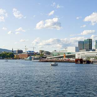 Oslo Stadtzentrum Blick auf das Stadtzentrum von Oslo aus