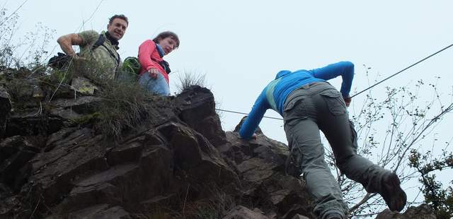 Kletterpassage am Calmont Calmont an der Mosel