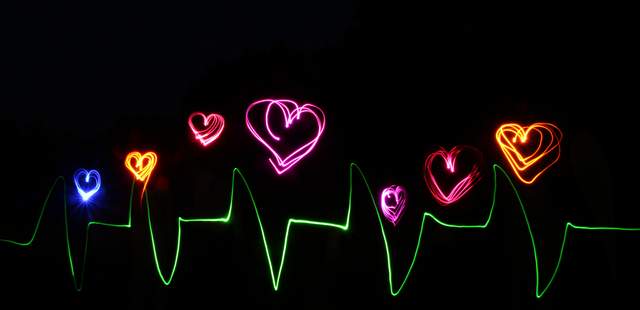 Light Painting Herzschlag Kreativ Painting