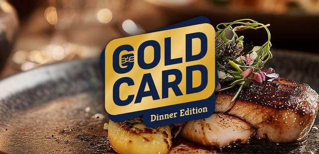 Gold Card Logo Team Escape & 3-Gang-Menü München