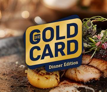 Gold Card Logo Team Escape & 3-Gang-Menü Stuttgart