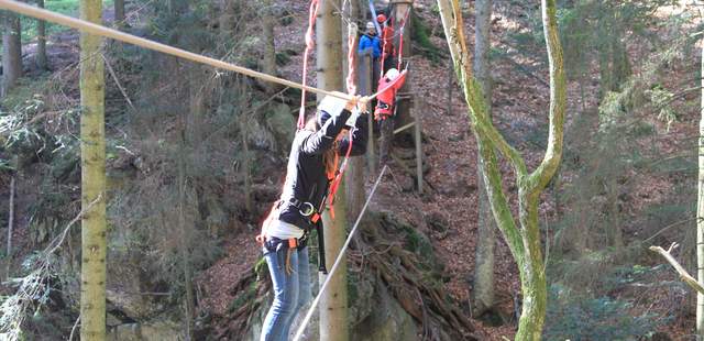 Seilbrücke Team Abenteuer im Schwarzwald