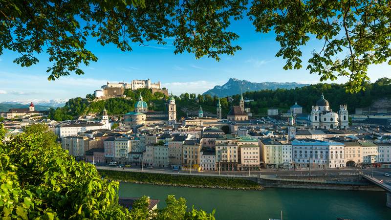 Salzburg Panorama vom Kapuzinerberg