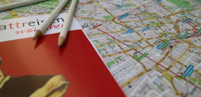 Roadbook, Stifte und Karte Roadbook, Stifte und Karte