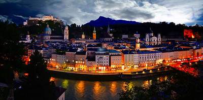 Incentive Reise Gruppenreise Österreich Salzburg bei Nacht